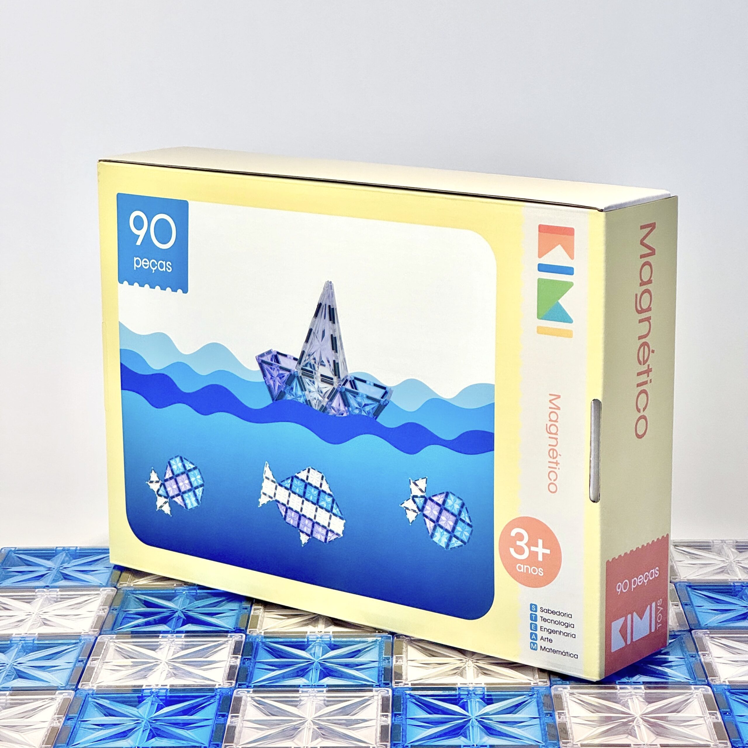 kimi blocos magnéticos 90 peças kimi blocos magnéticos 90 peças